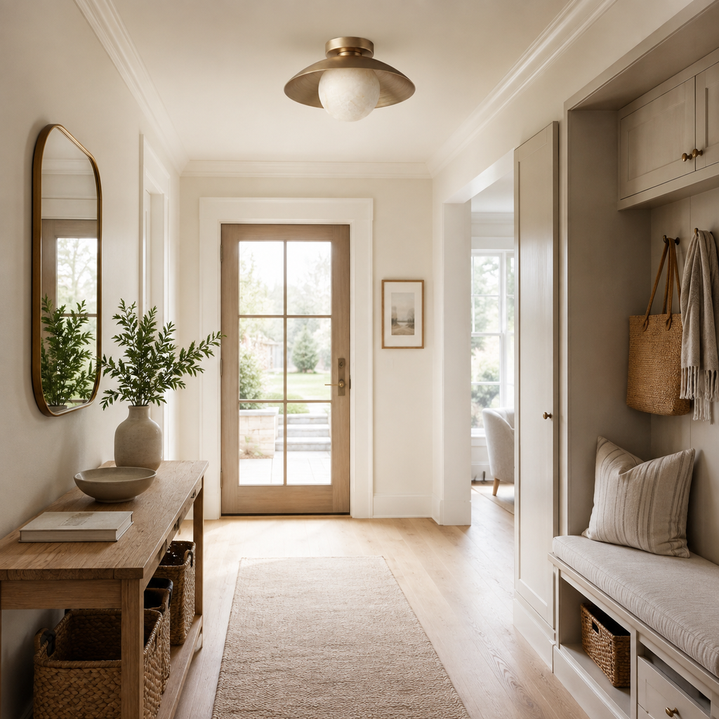 Delacroix Alabaster Flush Mount Ceiling Light