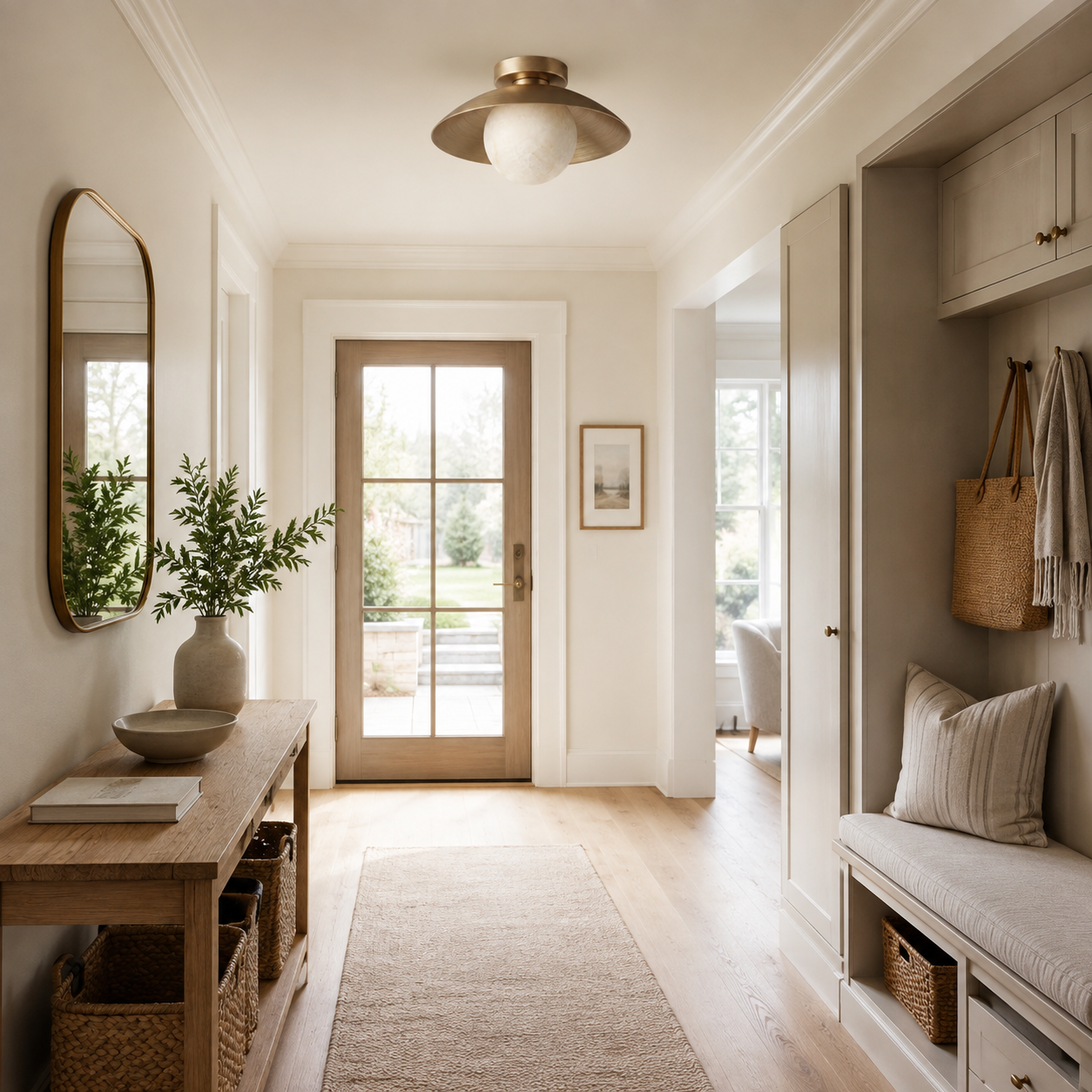 Delacroix Alabaster Flush Mount Ceiling Light