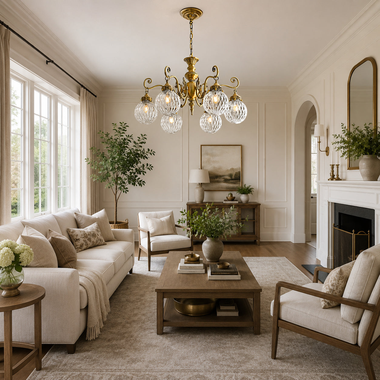 Eldridge Glass Chandelier