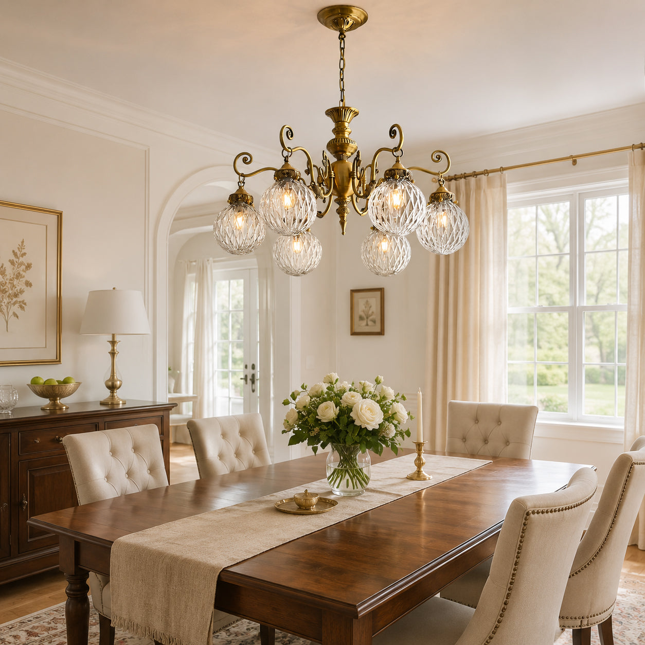 Eldridge Glass Chandelier