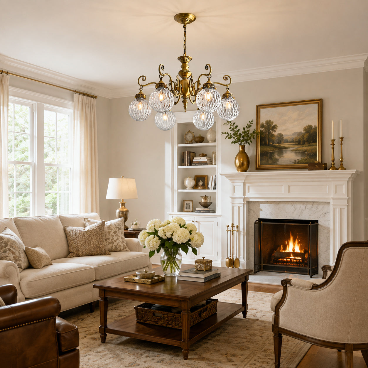 Eldridge Glass Chandelier