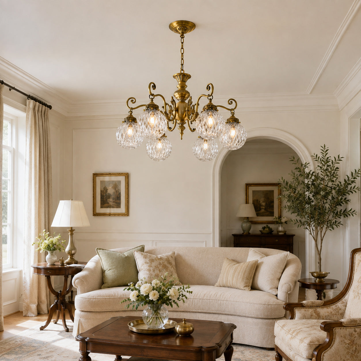 Eldridge Glass Chandelier