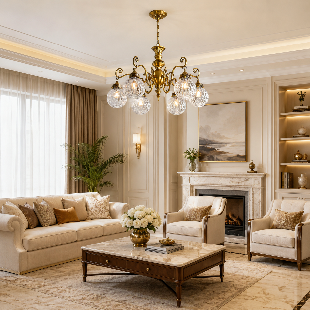 Eldridge Glass Chandelier