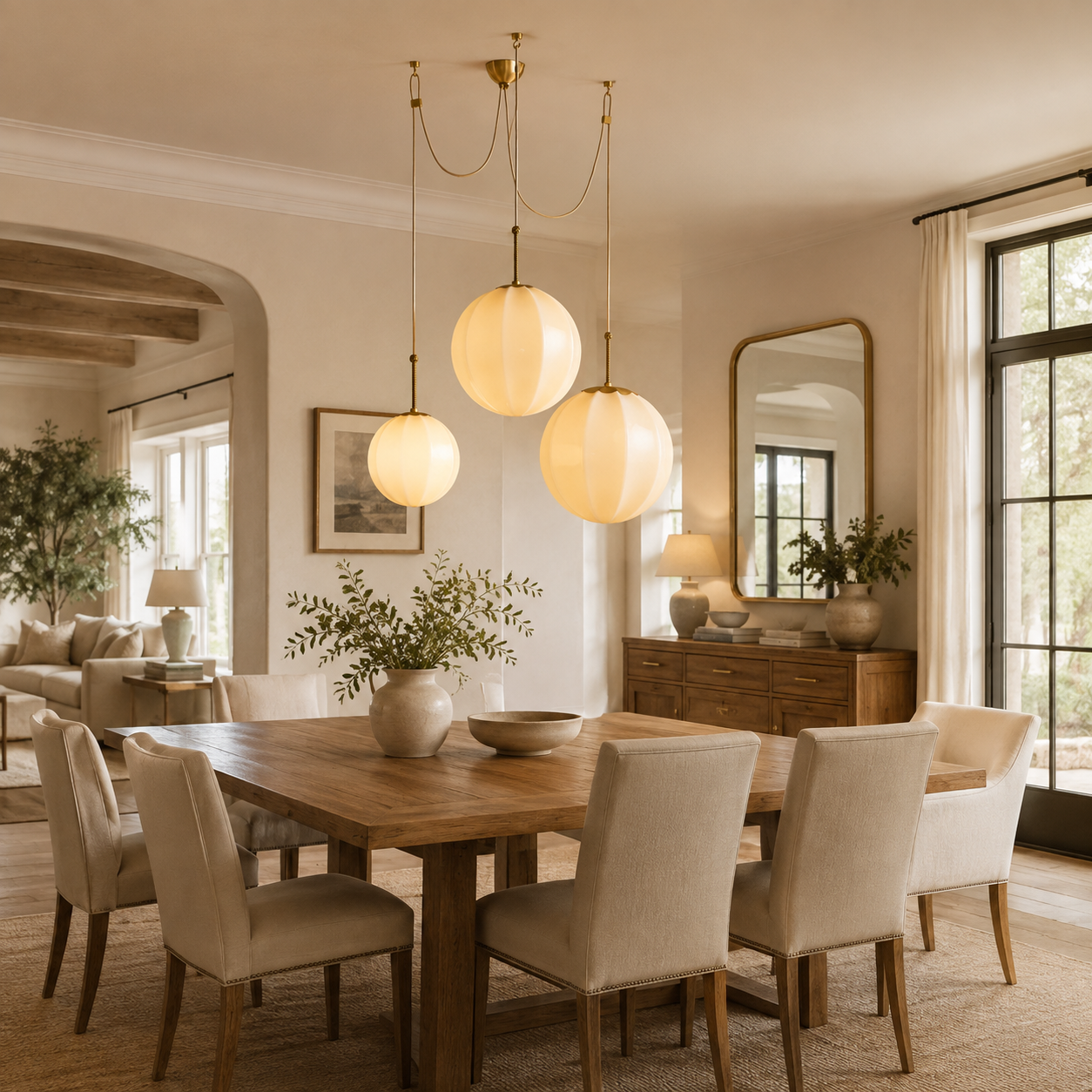 Holloway Glass Combination Chandelier