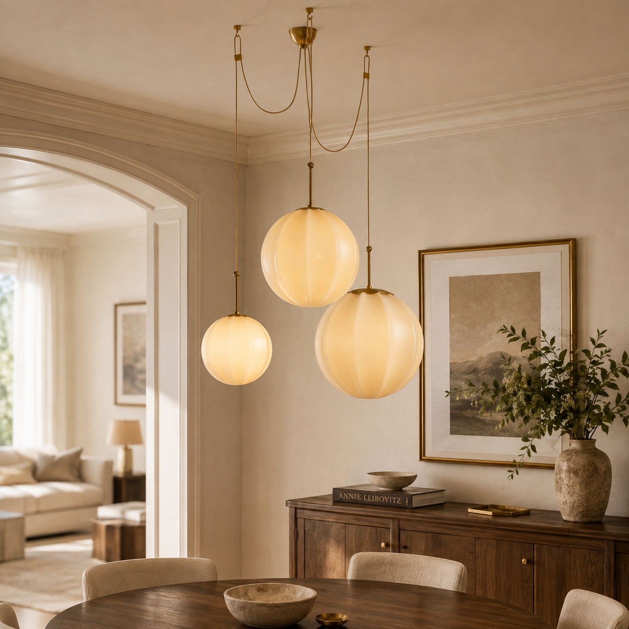 Holloway Glass Combination Chandelier