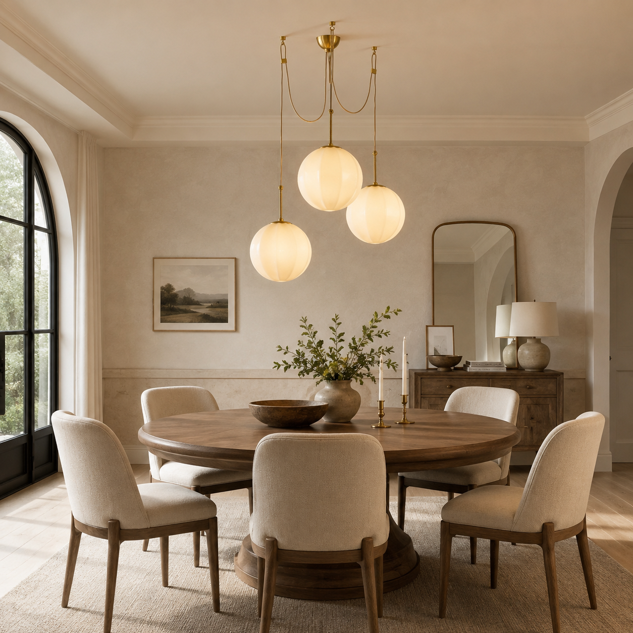 Holloway Glass Combination Chandelier