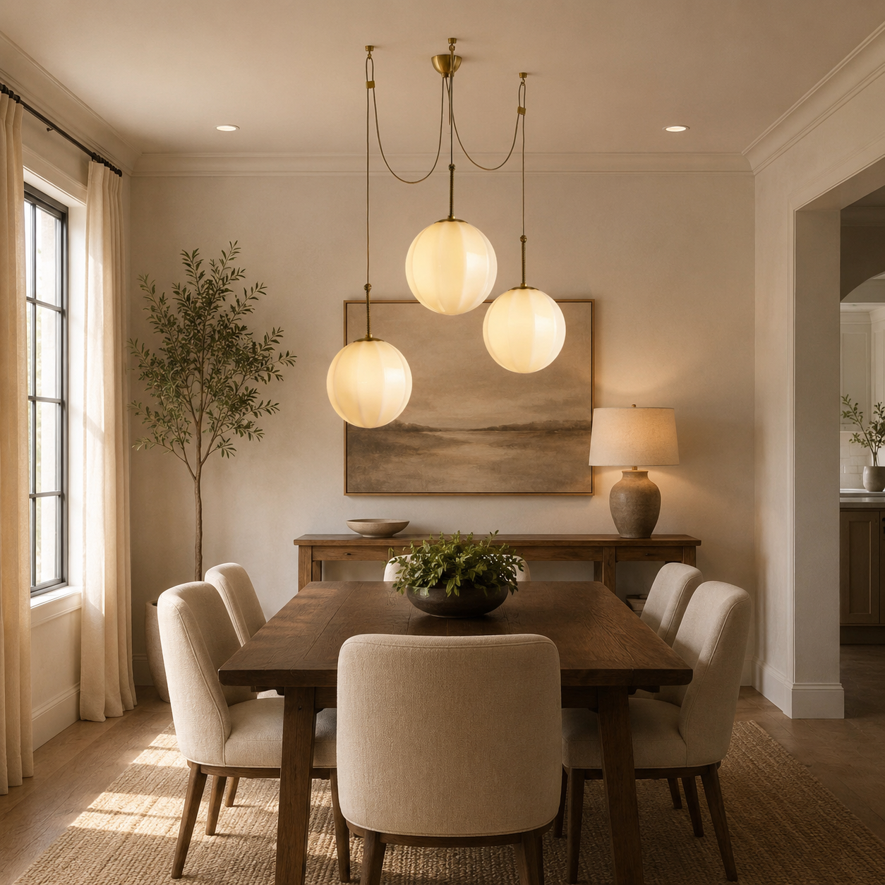 Holloway Glass Combination Chandelier
