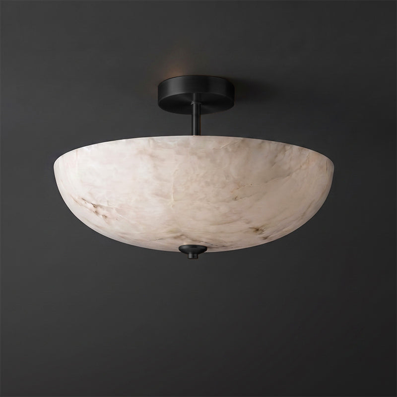 Miramar Alabaster Flush Mount Ceiling Light