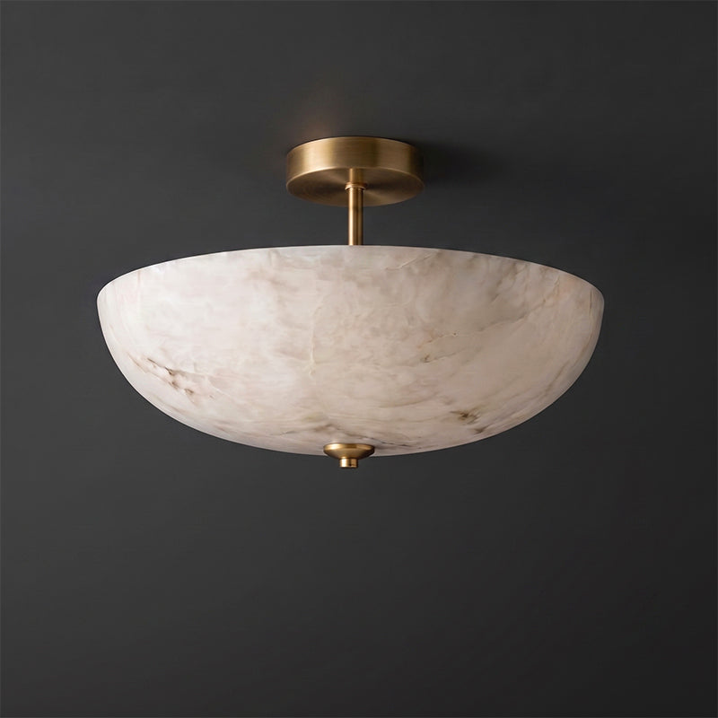 Miramar Alabaster Flush Mount Ceiling Light