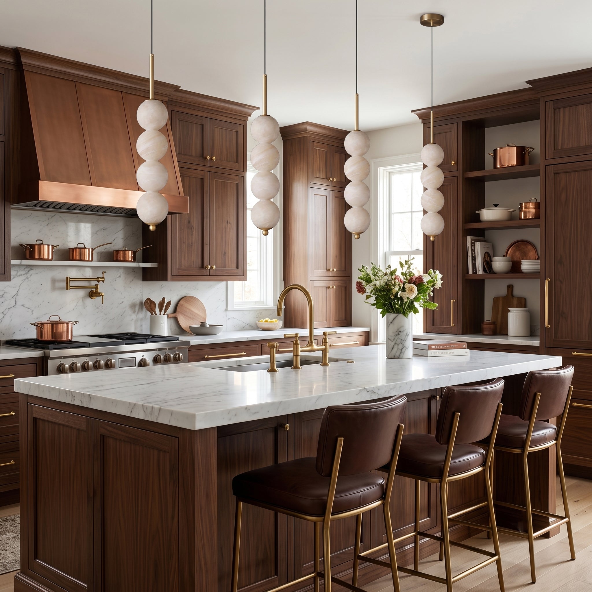 Orbet Alabaster Pendant Light
