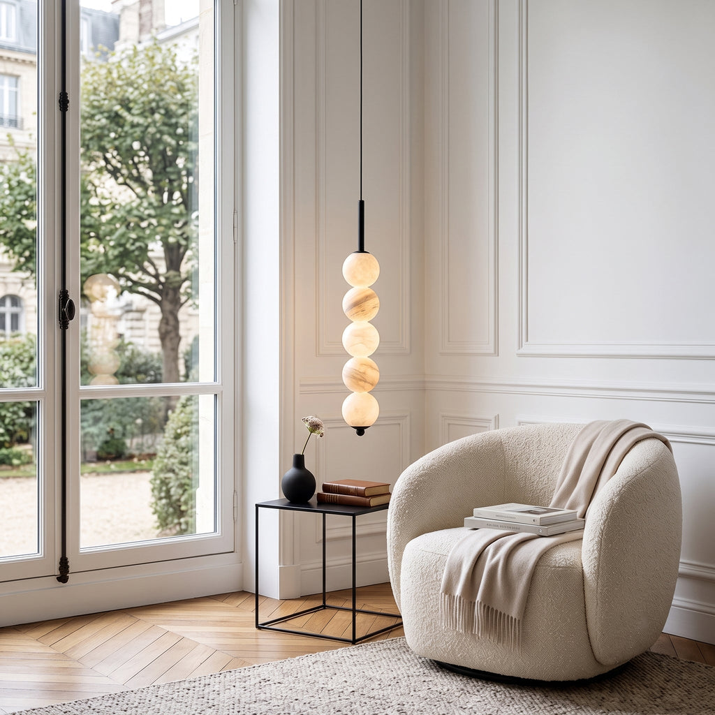 Orbet Alabaster Pendant Light