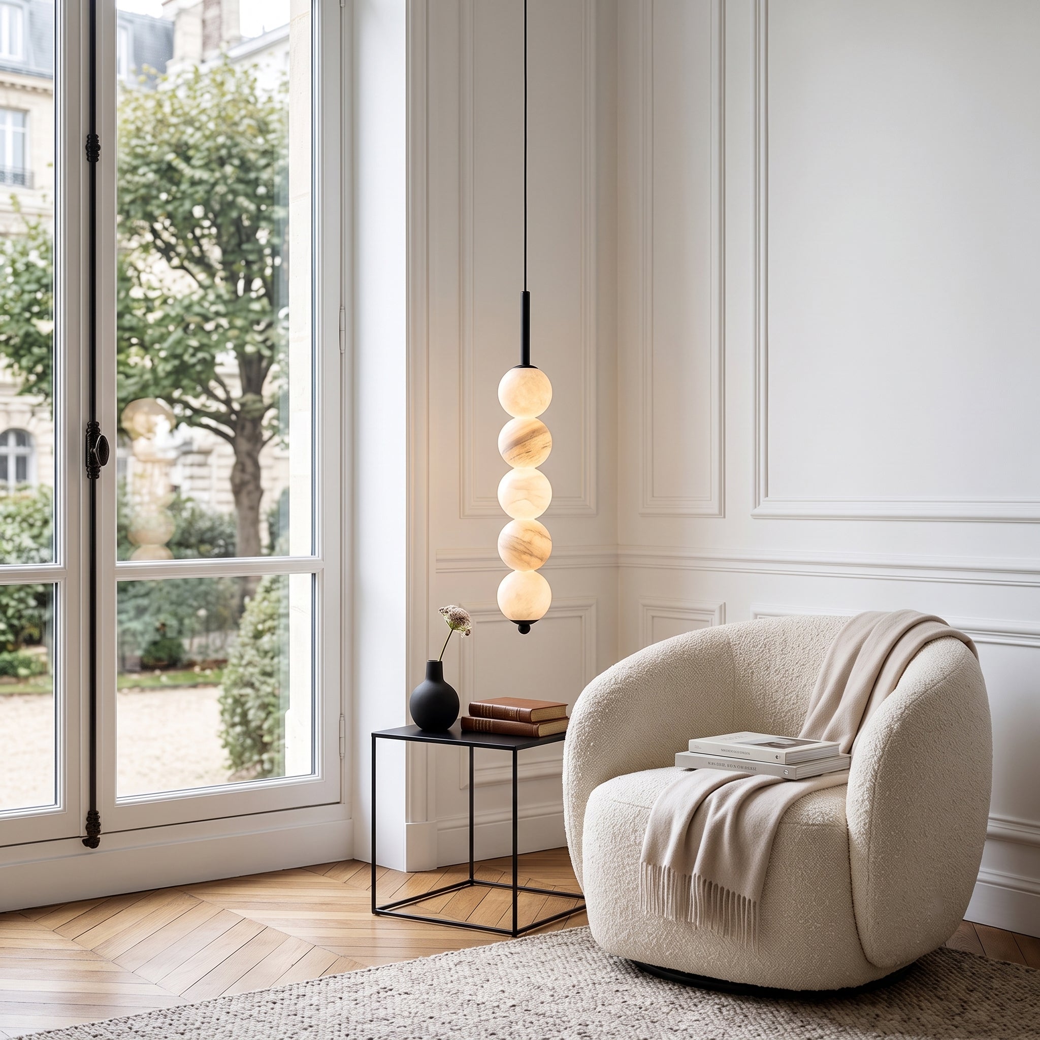 Orbet Alabaster Pendant Light