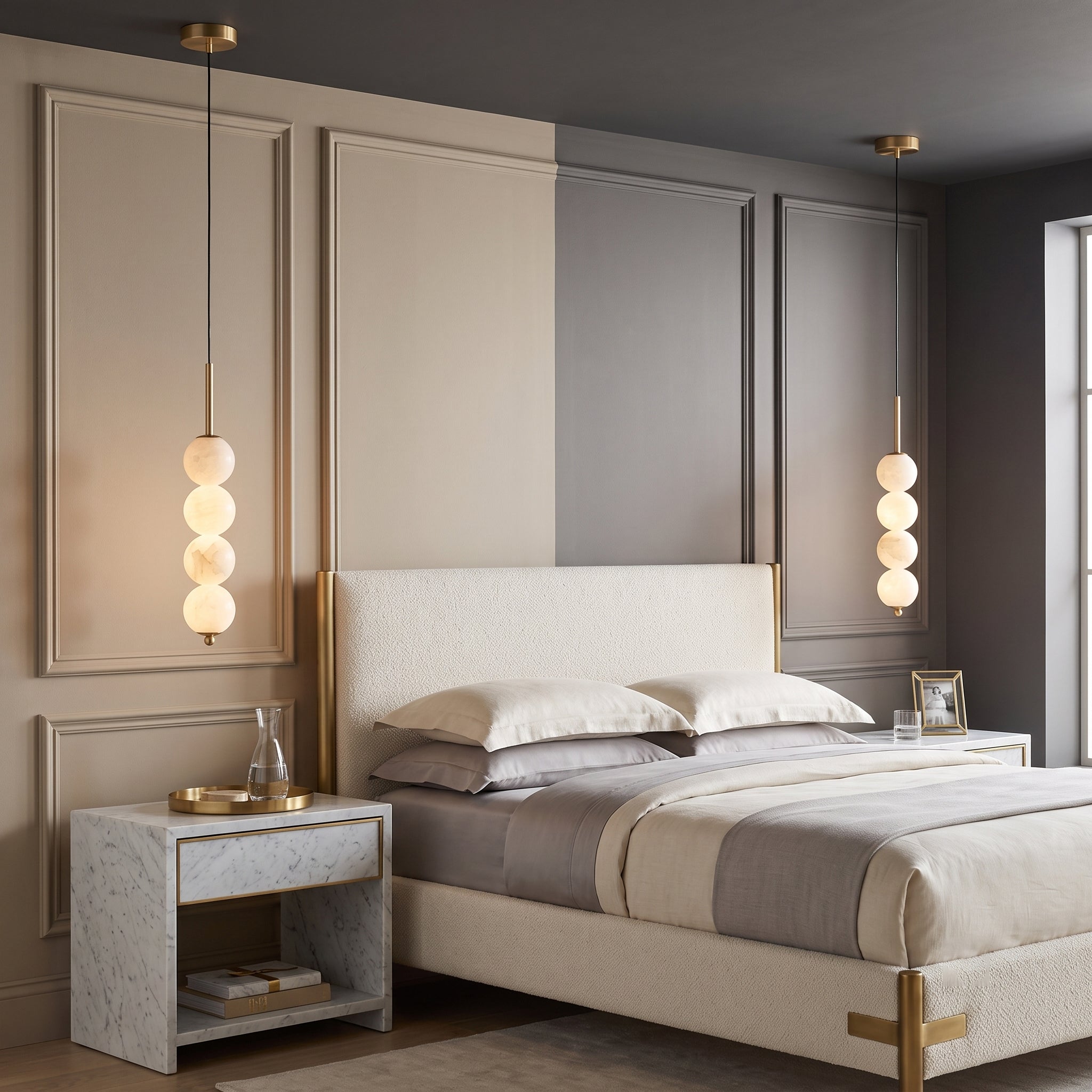 Orbet Alabaster Pendant Light