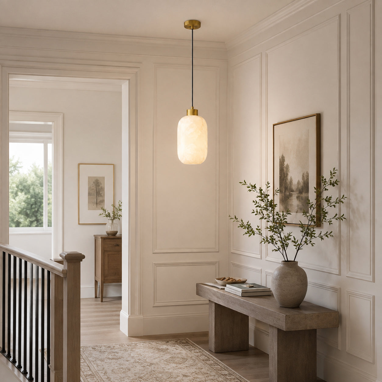 Rime Alabaster Pendant Light