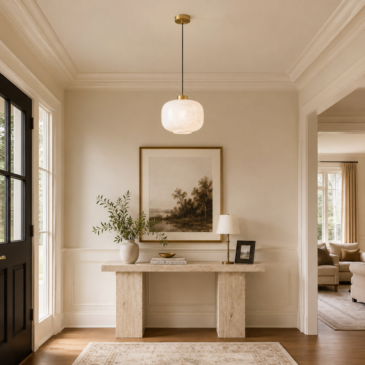Rime Alabaster Pendant Light