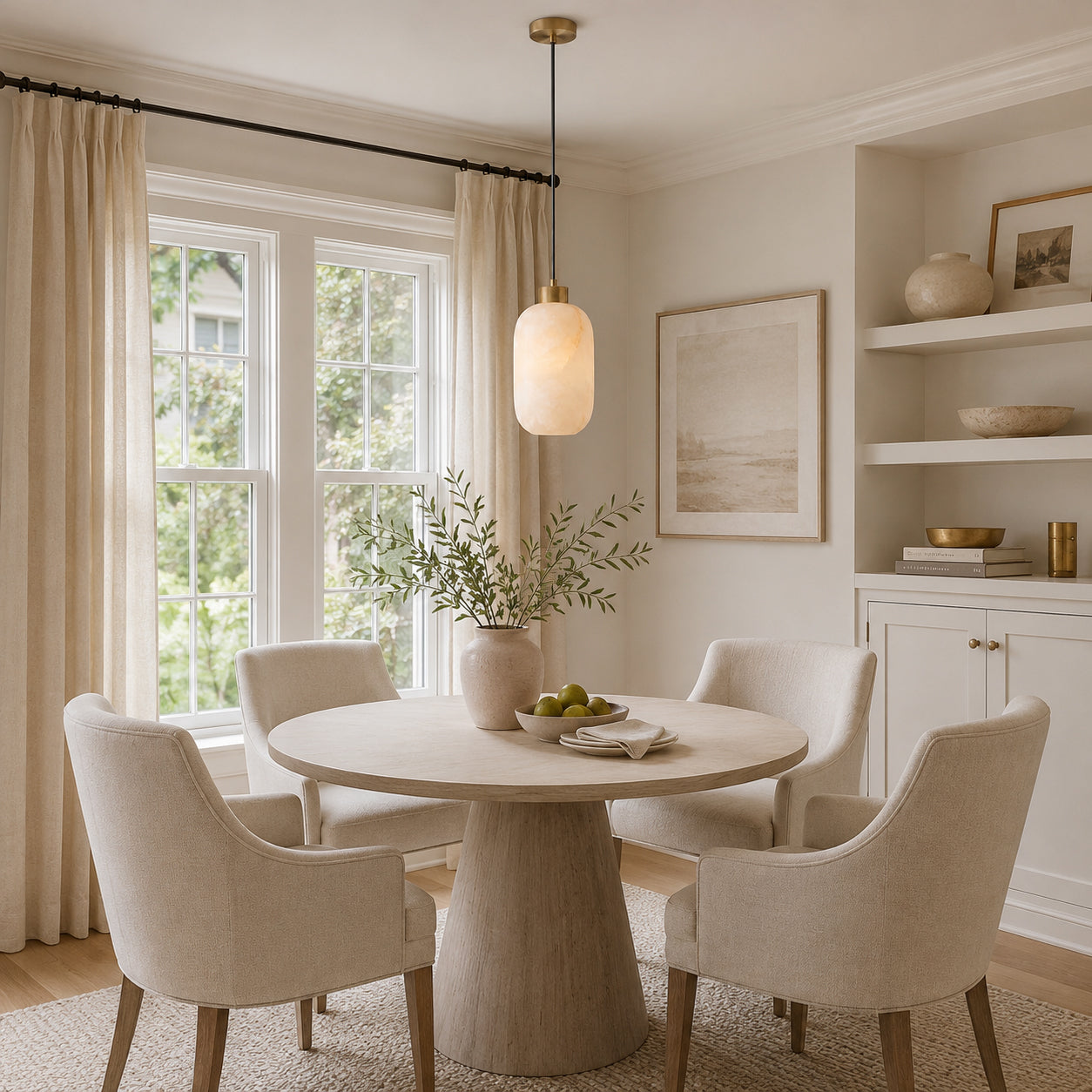 Rime Alabaster Pendant Light