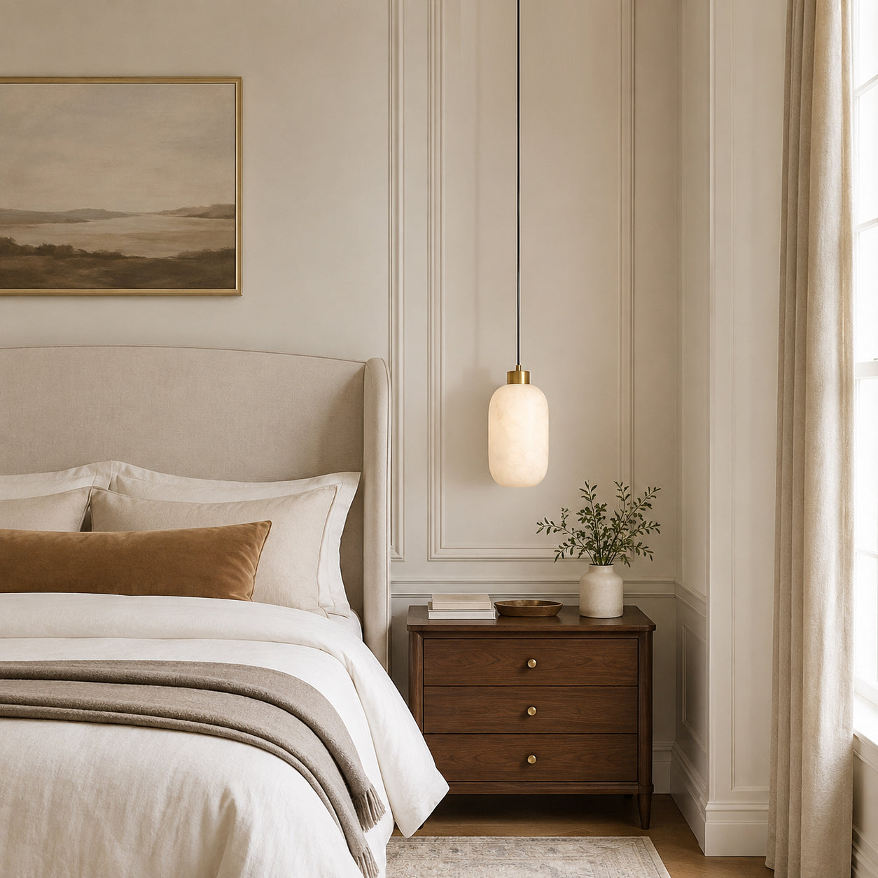 Rime Alabaster Pendant Light
