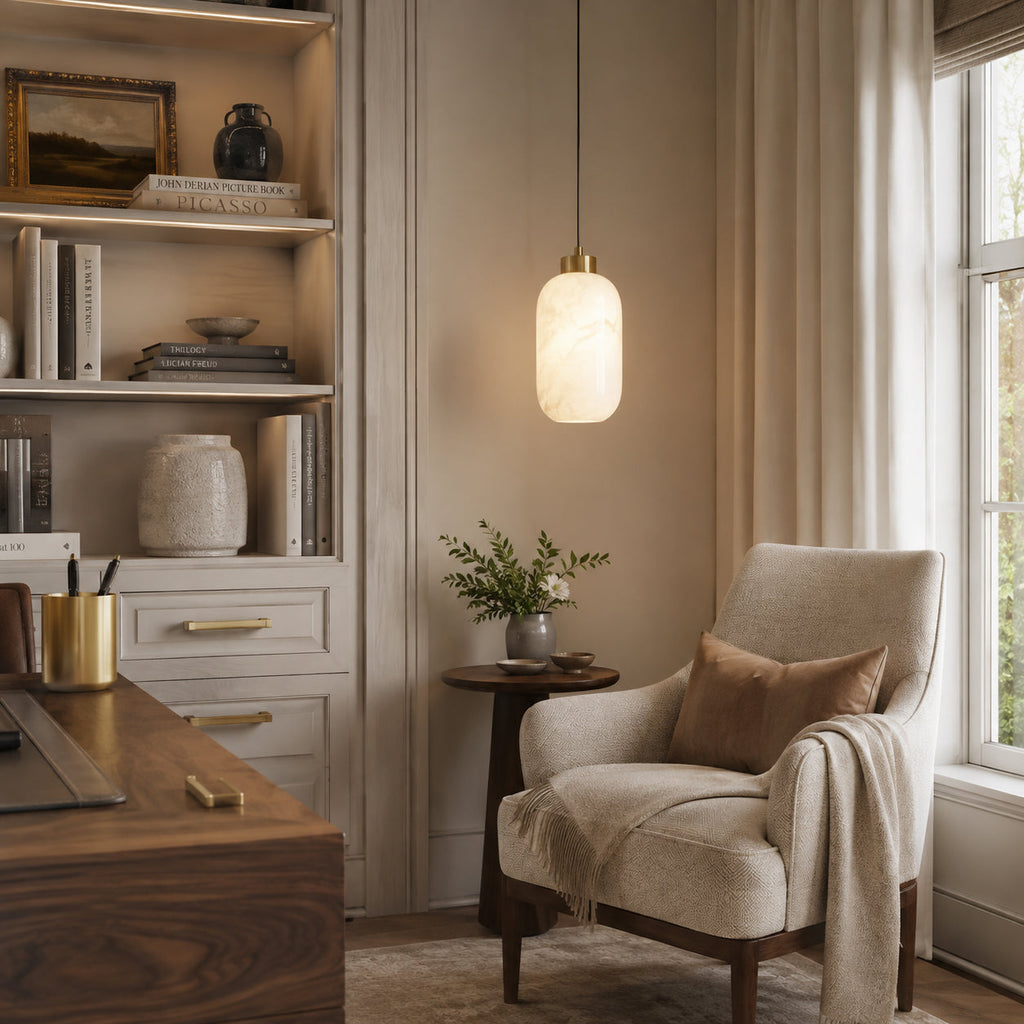 Rime Alabaster Pendant Light