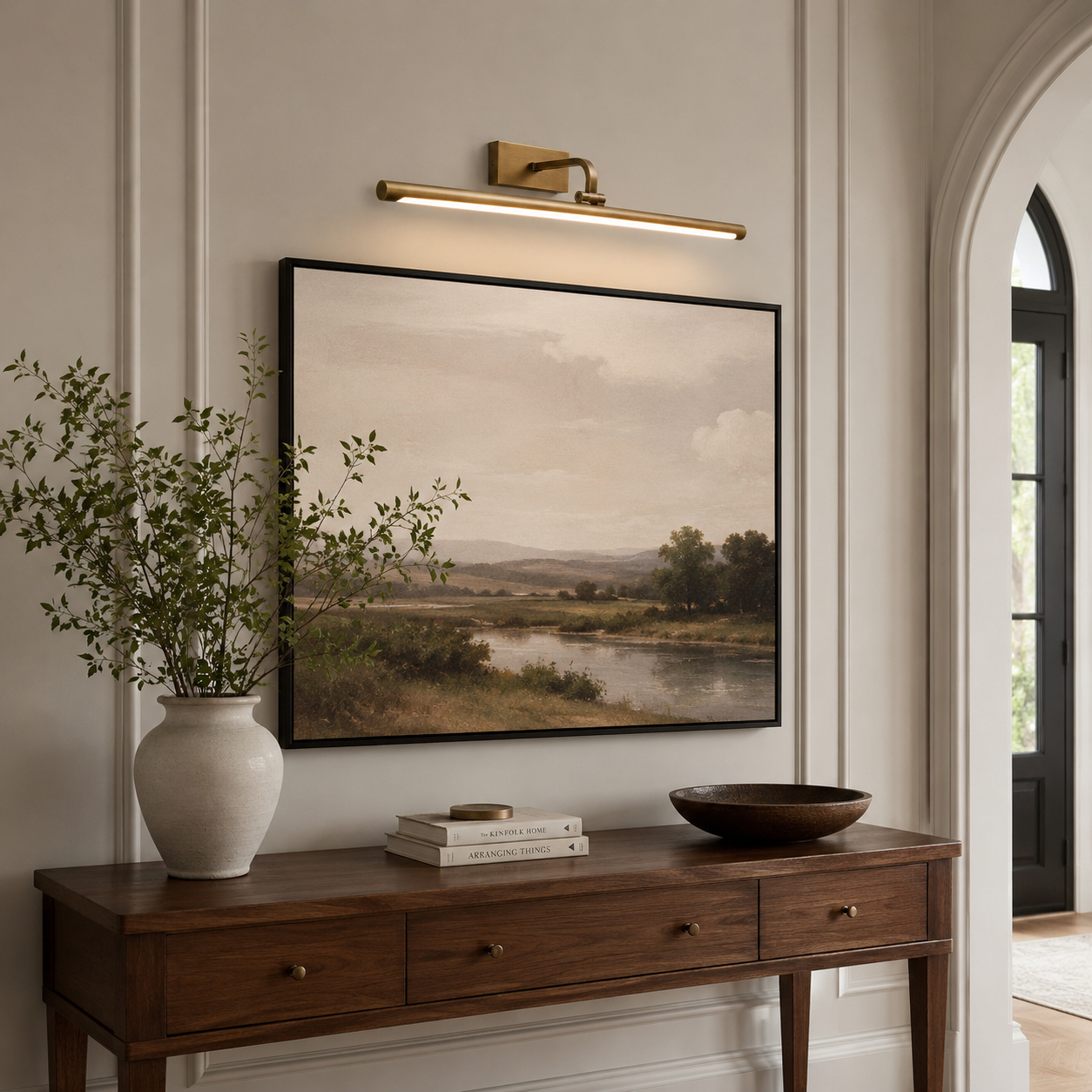 Sheffield Linear Brass Wall Sconce