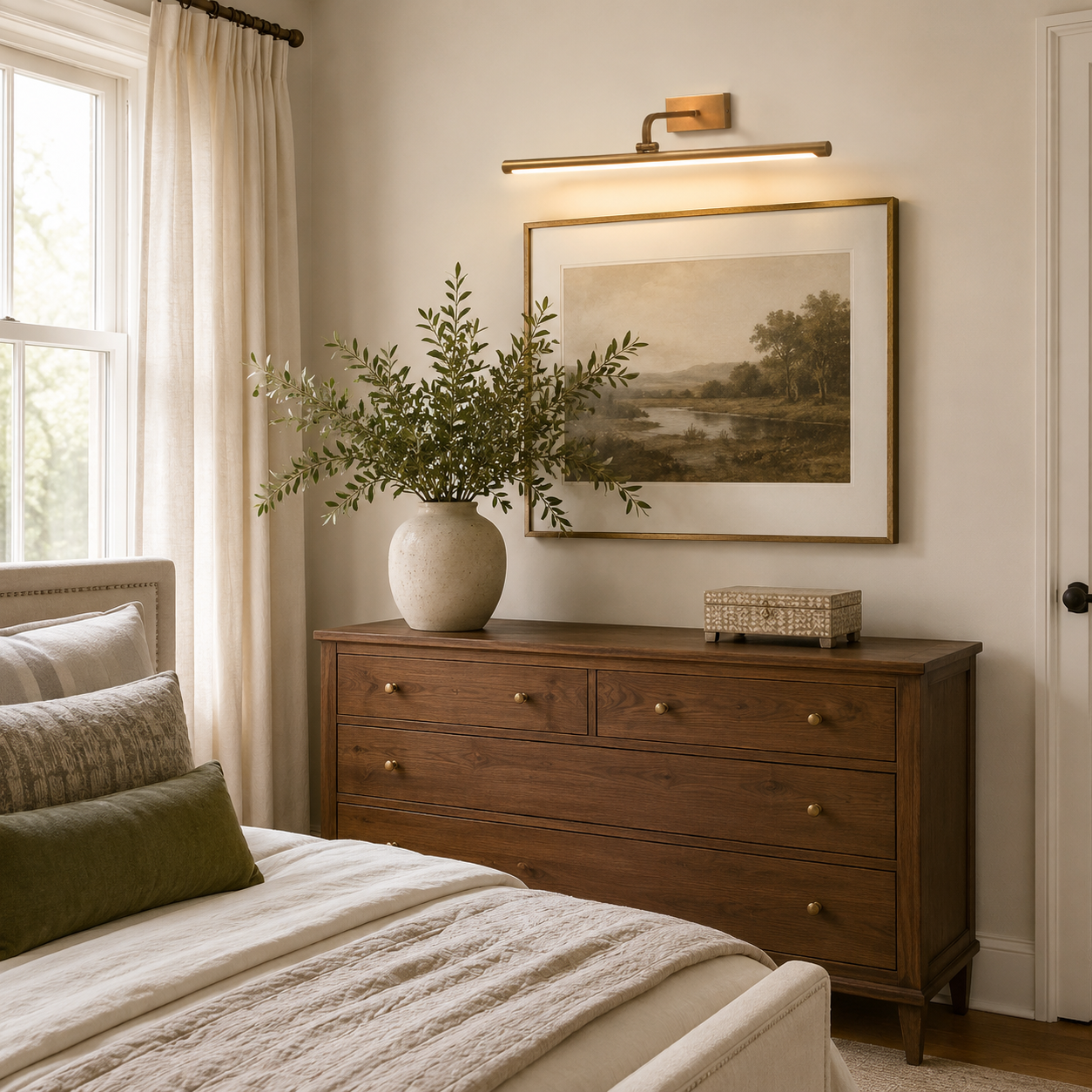 Sheffield Linear Brass Wall Sconce