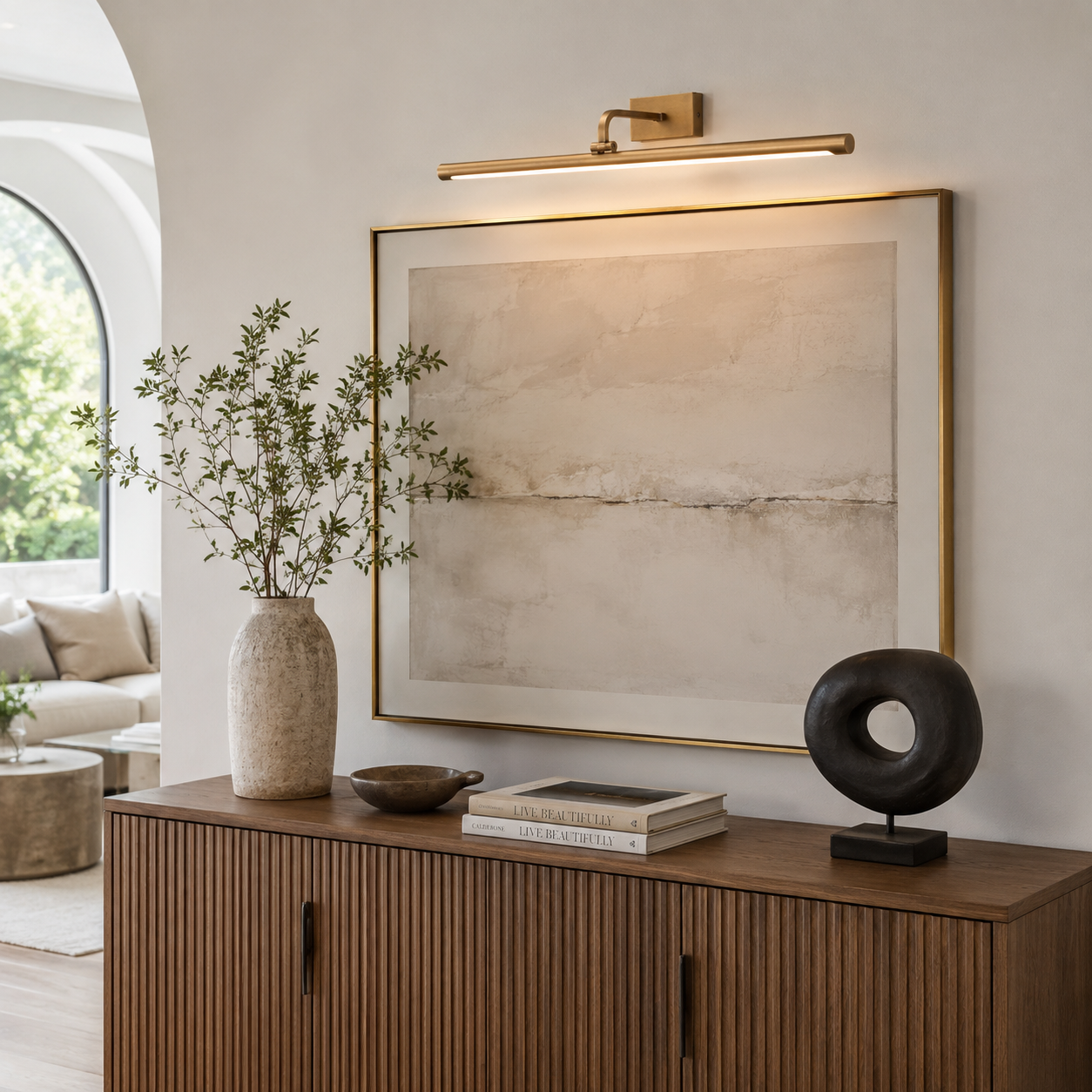 Sheffield Linear Brass Wall Sconce